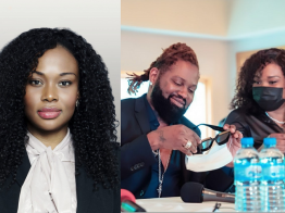Haya Mvita et Ferre Gola en conférence de presse à Paris
